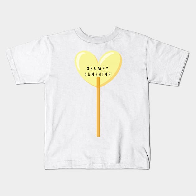 Grumpy Sunshine Kids T-Shirt by medimidoodles